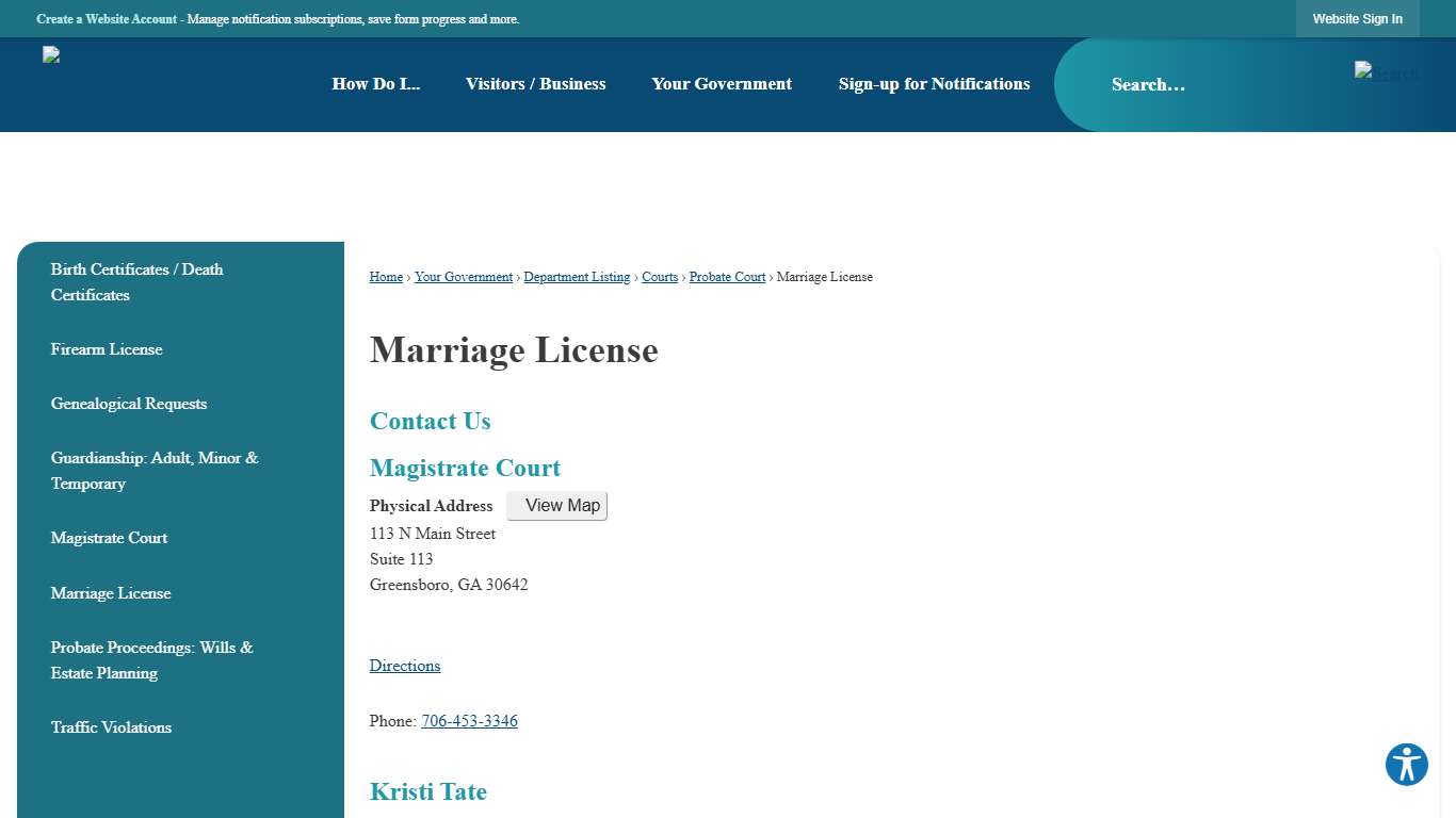 Marriage License | Greene County, GA